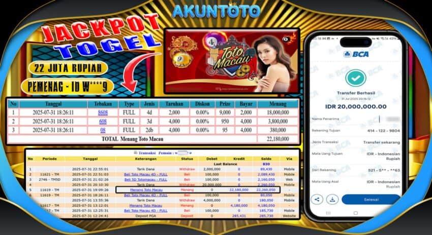 AKUNTOTO: Situs Toto Macau 4D Terpercaya 2025
